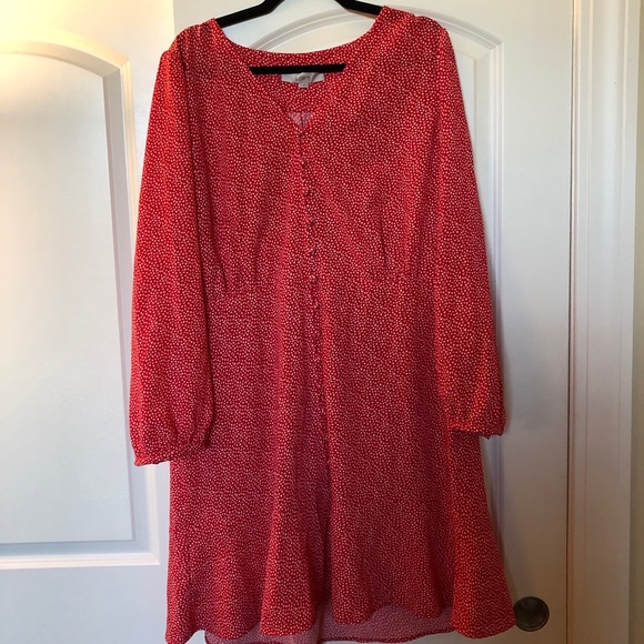 LOFT Dresses & Skirts - LOFT Red Heart Dress Size 16 Worn Once